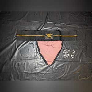 Skull and Bones Men's Pink Ribbed Thong underwear Size L